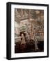 Screen Called 'Coromandel' with Scenes from the Life in the Forbidden Town of Peking: Horsemen and-null-Framed Giclee Print