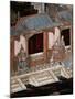 Screen Called 'Coromandel' with Scenes from the Life in the Forbidden Town of Peking: The Entrance-null-Mounted Giclee Print