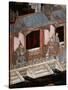 Screen Called 'Coromandel' with Scenes from the Life in the Forbidden Town of Peking: The Entrance-null-Stretched Canvas