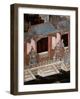 Screen Called 'Coromandel' with Scenes from the Life in the Forbidden Town of Peking: The Entrance-null-Framed Giclee Print