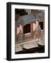 Screen Called 'Coromandel' with Scenes from the Life in the Forbidden Town of Peking: The Entrance-null-Framed Giclee Print