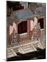 Screen Called 'Coromandel' with Scenes from the Life in the Forbidden Town of Peking: The Entrance-null-Mounted Giclee Print