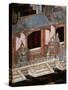 Screen Called 'Coromandel' with Scenes from the Life in the Forbidden Town of Peking: The Entrance-null-Stretched Canvas