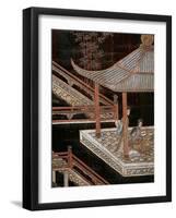Screen Called 'Coromandel' with Scenes from the Life in the Forbidden Town of Peking: Women-null-Framed Giclee Print