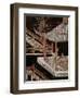 Screen Called 'Coromandel' with Scenes from the Life in the Forbidden Town of Peking: Women-null-Framed Premium Giclee Print