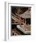 Screen Called 'Coromandel' with Scenes from the Life in the Forbidden Town of Peking: Women-null-Framed Premium Giclee Print