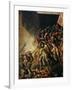 Screen with Scenes of the Spanish Conquest: Battle Among Aztec and Spanish Soldiers, Detail-null-Framed Giclee Print