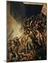 Screen with Scenes of the Spanish Conquest: Battle Among Aztec and Spanish Soldiers, Detail-null-Mounted Giclee Print