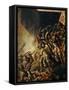 Screen with Scenes of the Spanish Conquest: Battle Among Aztec and Spanish Soldiers, Detail-null-Framed Stretched Canvas