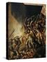 Screen with Scenes of the Spanish Conquest: Battle Among Aztec and Spanish Soldiers, Detail-null-Stretched Canvas