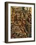 Screen with Scenes of the Spanish Conquest: Battle at Tenochtitlan-null-Framed Giclee Print