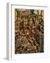 Screen with Scenes of the Spanish Conquest: Battle at Tenochtitlan-null-Framed Giclee Print