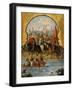 Screen with Scenes of the Spanish Conquest: The Spanish Soldiers at Tenochtitlan 1520-null-Framed Giclee Print