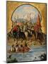 Screen with Scenes of the Spanish Conquest: The Spanish Soldiers at Tenochtitlan 1520-null-Mounted Giclee Print