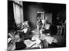 Screenwriter Charles Brackett and Director Billy Wilder Working in Studio Office-Peter Stackpole-Mounted Premium Photographic Print