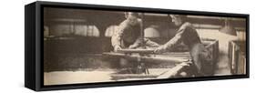 Screwing Down the Yeast in a Burton-On-Trent Brewery', c1916, (1935)-Unknown-Framed Stretched Canvas