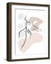 Scribble Neck With Colors-OnRei-Framed Art Print