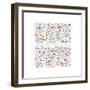 Scribbles - Life Is-Dominique Vari-Framed Art Print