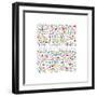 Scribbles - Life Is-Dominique Vari-Framed Art Print