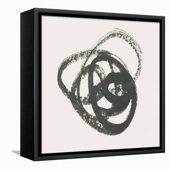 Scribbly Black III-Moira Hershey-Framed Stretched Canvas