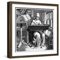 Scribe or Copyist, 15th Century-null-Framed Giclee Print