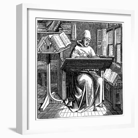 Scribe or Copyist, 15th Century-null-Framed Giclee Print