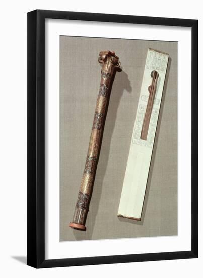 Scribe's Palette and a Case For Writing Reeds, from the Tomb of Tutankhamun-Egyptian 18th Dynasty-Framed Giclee Print