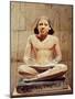 Scribe Seated Holding a Papyrus Scroll, from Saqqara, Old Kingdom circa 2475 BC (Limestone)-null-Mounted Giclee Print