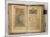 Scribe Writing out the Gospel; Page of Text Decorated with an Illumination-null-Mounted Giclee Print