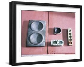 Scribes Tools, Wood and Majolica Vessels Used for Colors-null-Framed Giclee Print