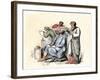 Scribes Using the Stylus and Other Means of Writing in Ancient Times-null-Framed Giclee Print