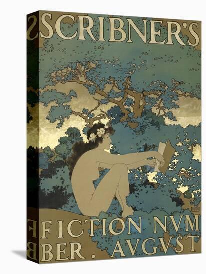 Scribner's Fiction Number. August-Maxfield Parrish-Stretched Canvas