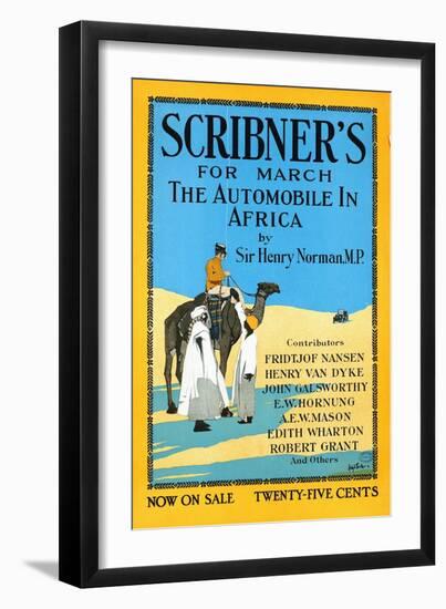 Scribner's For March, The Automobile In Africa By Sir Henry Norman, Mp.-Adolph Treidler-Framed Art Print