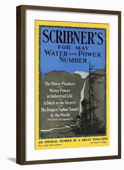 Scribner's for May, Water and Power Number-Adolph Treidler-Framed Art Print