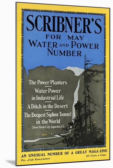 Scribner's for May, Water and Power Number-Adolph Treidler-Mounted Art Print