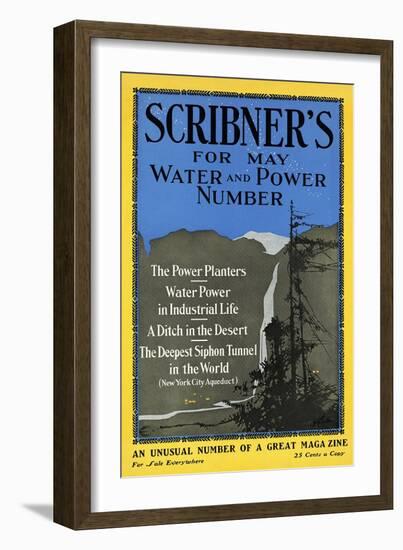 Scribner's for May, Water and Power Number-Adolph Treidler-Framed Art Print