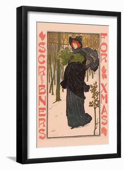 Scribners for Xmas-Louis John Rhead-Framed Art Print