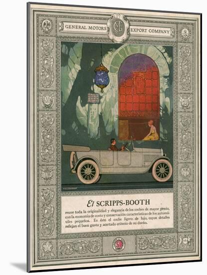 Scripps Booth, Magazine Advertisement, USA, 1920-null-Mounted Giclee Print
