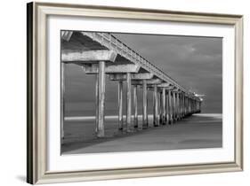 Scripps Pier BW I-Lee Peterson-Framed Photographic Print