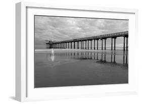 Scripps Pier BW II-Lee Peterson-Framed Photo