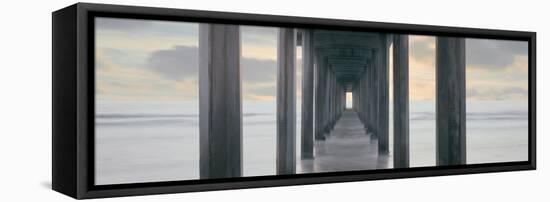 Scripps Pier into the Pacific Ocean, La Jolla, San Diego, San Diego County, California, USA-null-Framed Stretched Canvas