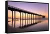 Scripps Pier, La Jolla, San Diego, California, United States of America, North America-Richard Cummins-Framed Stretched Canvas