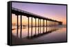 Scripps Pier, La Jolla, San Diego, California, United States of America, North America-Richard Cummins-Framed Stretched Canvas