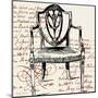 Script Arm Chair-Walter Robertson-Mounted Art Print