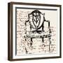 Script Arm Chair-Walter Robertson-Framed Art Print