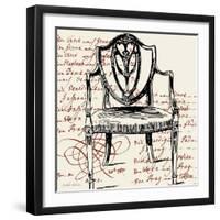 Script Arm Chair-Walter Robertson-Framed Art Print