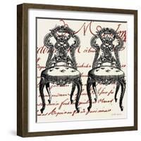 Script Chair Duo-Walter Robertson-Framed Art Print