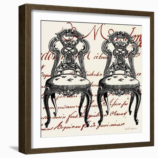 Script Chair Duo-Walter Robertson-Framed Art Print