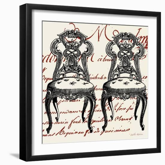 Script Chair Duo-Walter Robertson-Framed Art Print