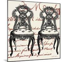 Script Chair Duo-Walter Robertson-Mounted Art Print